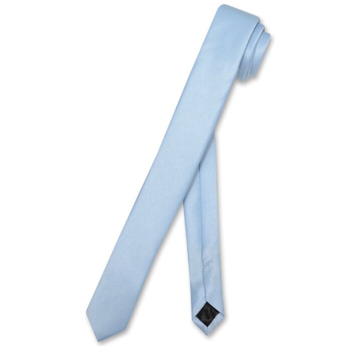 Gravata Lisa Slim Azul Bebe